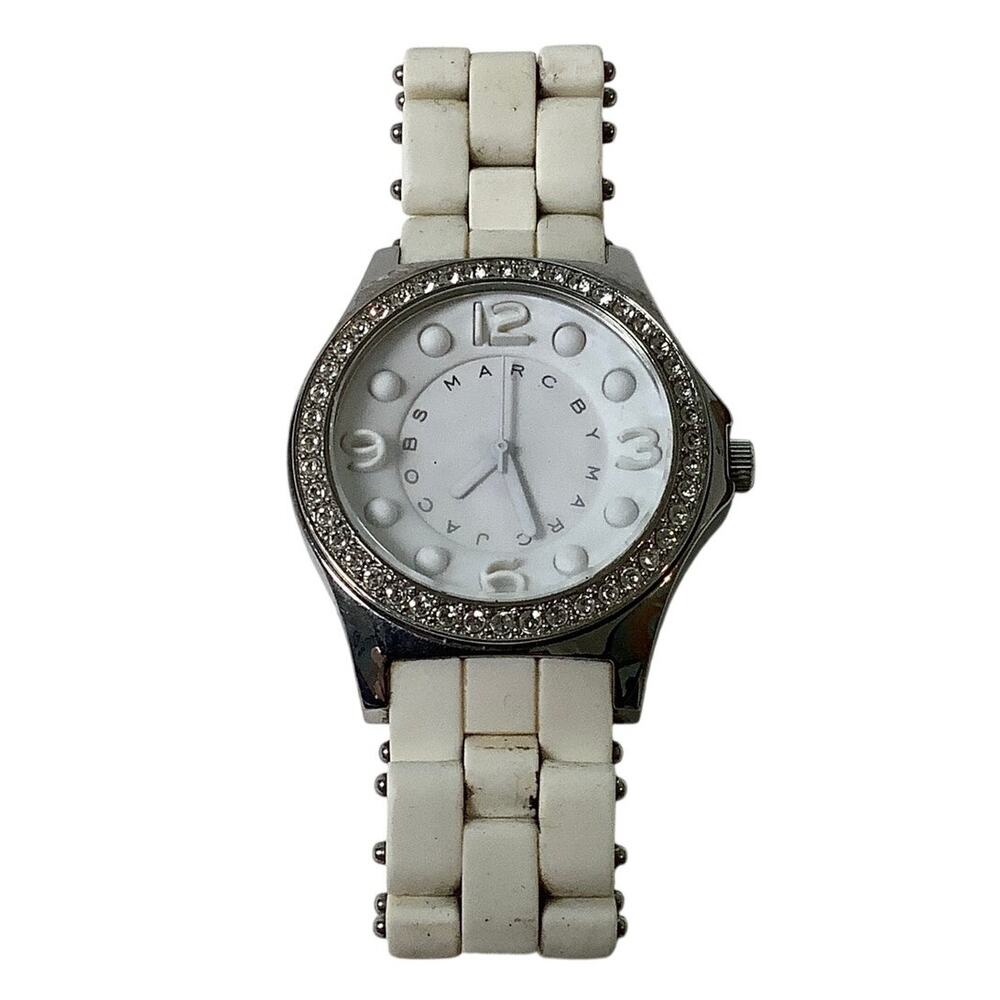 Marc by Marc Jacobs Stainless Steel Glitz Crystal Bezel Quartz Watch F16-30